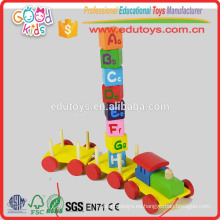 Números de colores Bloques Tren de juguete, Aprendizaje de matemáticas Bloques Tren para niños, Bloques de apilamiento Tren para la venta al por mayor